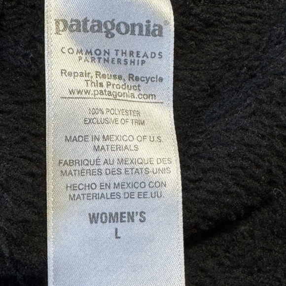 EUC Patagonia W's Full-Zip Re-Tool Jacket SZ L Black - Picture 4 of 5